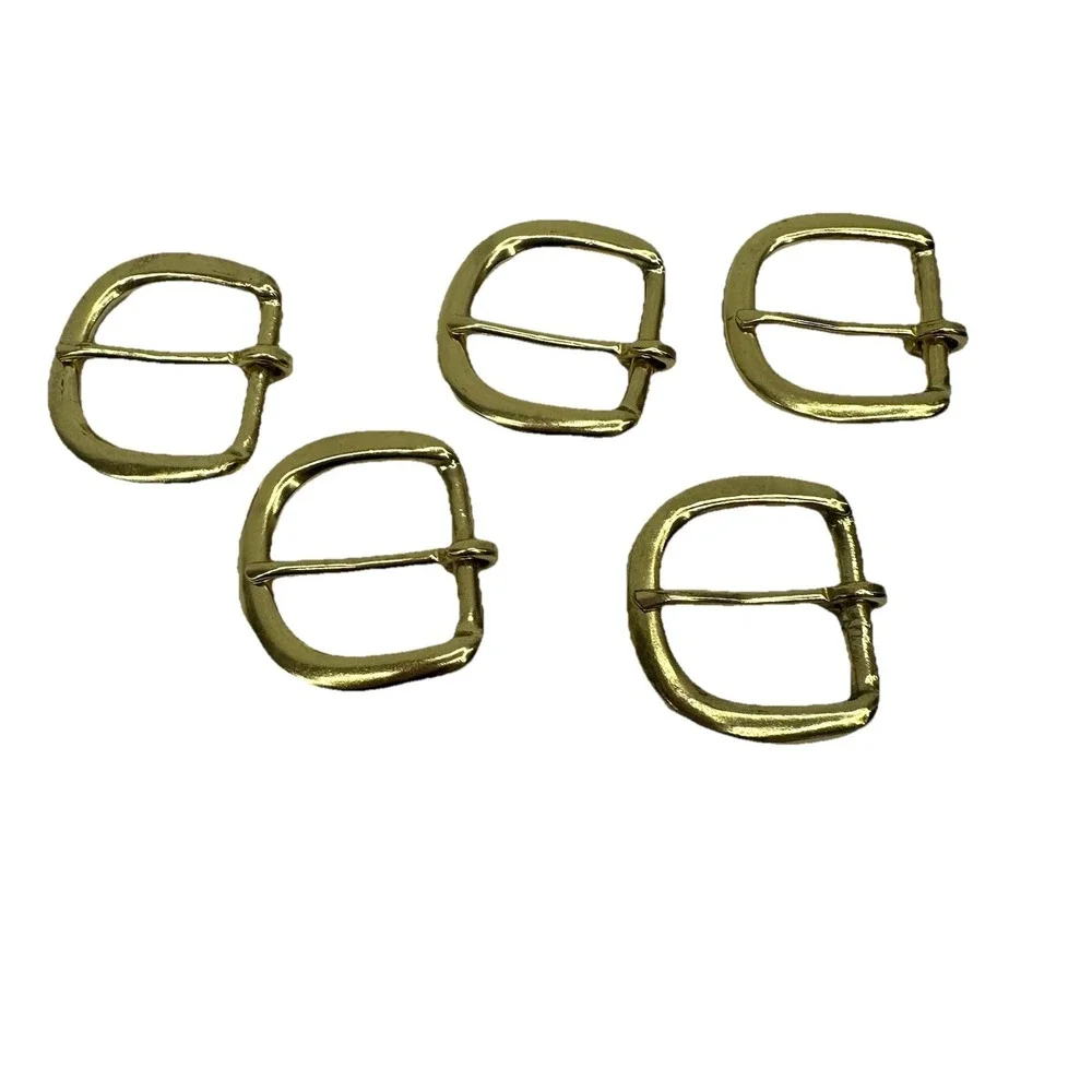 Lot Of 5 Solid Brass Belt Buckle Ranger Police Duty Belt Replacement Accessories